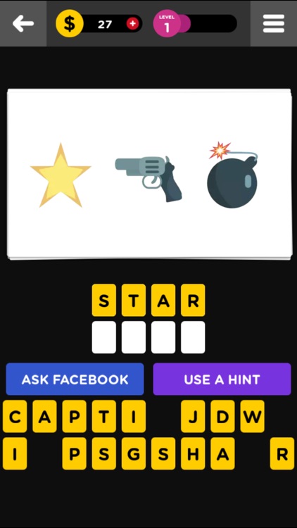 guess the emoji gun and star