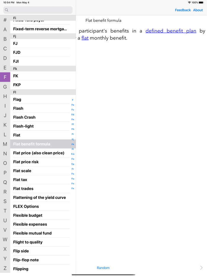 Harveys Financial Glossary