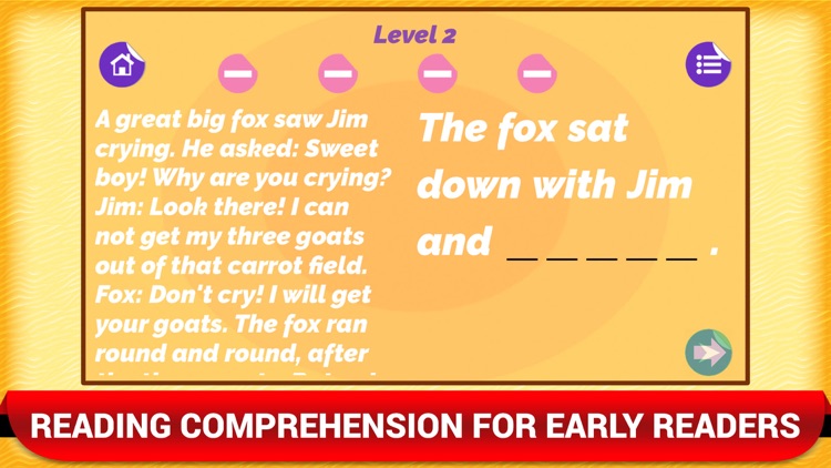 Reading Comprehension Fun Game