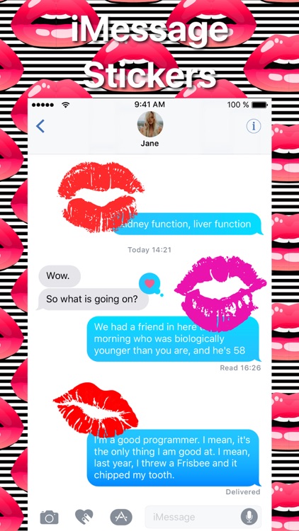 Lipstick Kiss Marks Stickers