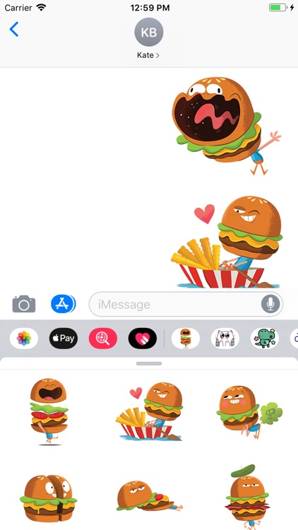 Cute Burger Sticker Pack