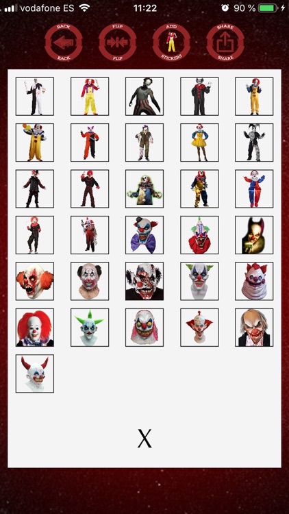 Evil clowns halloween stickers