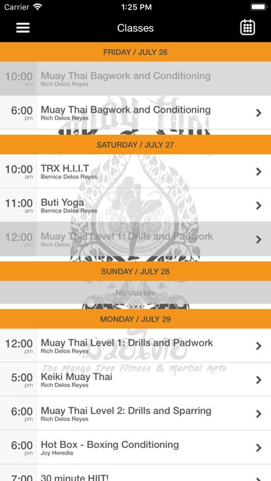 The MangoTree Fitness&MuayThai screenshot 2