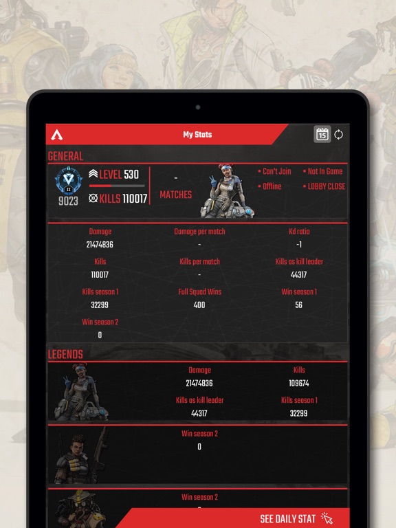 Screenshot #5 pour Apx - Stats for Apex Legends
