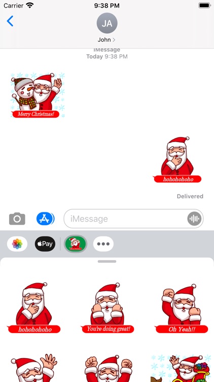 Santa Wishes Animated Stickers