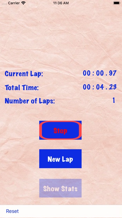 Timer for laps