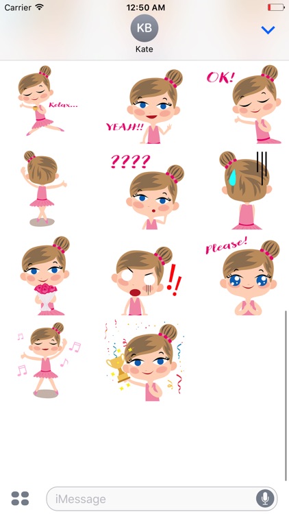 Animated Ballet GIRL Stickers