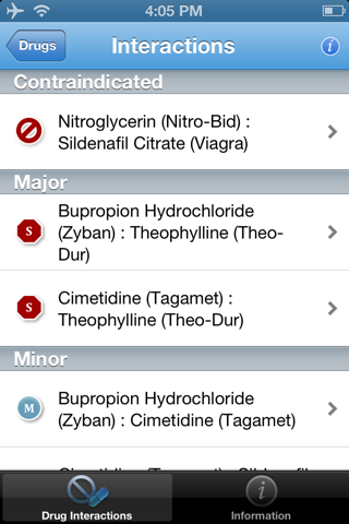 IBM Micromedex Drug Interact - náhled