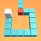 In this game, your goal is to throw all the cubes and reach the red cube