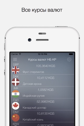 Курсы валют Киргизии screenshot 2