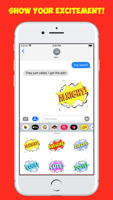 How to cancel & delete Shout! Stickers for iMessage from iphone & ipad 1