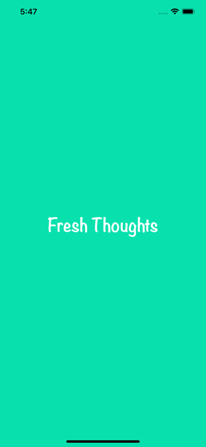 Fresh Thoughts