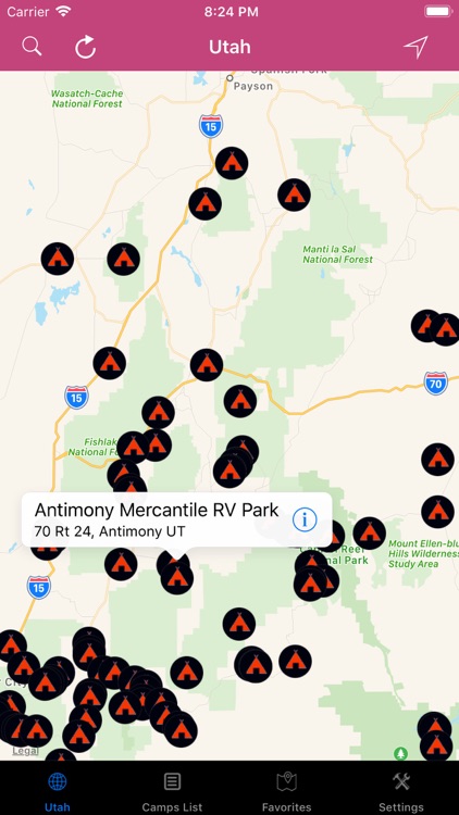 Utah & Nevada - Campgrounds RV