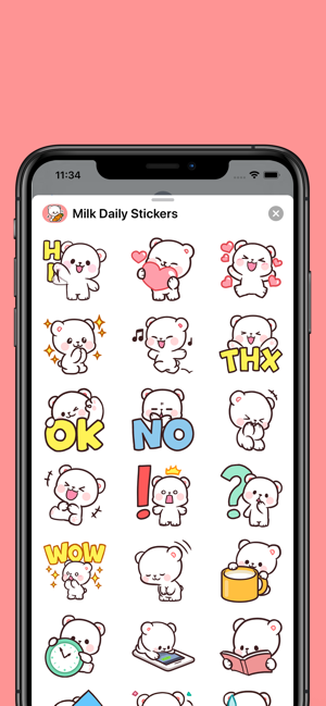 Milk Daily Life Stickers(圖3)-速報App