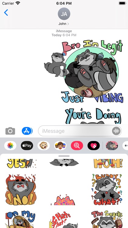 Sam The Raccoon Sticker Pack!