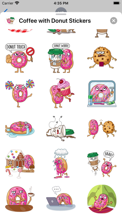 Coffee with Donut Stickers screenshot 3