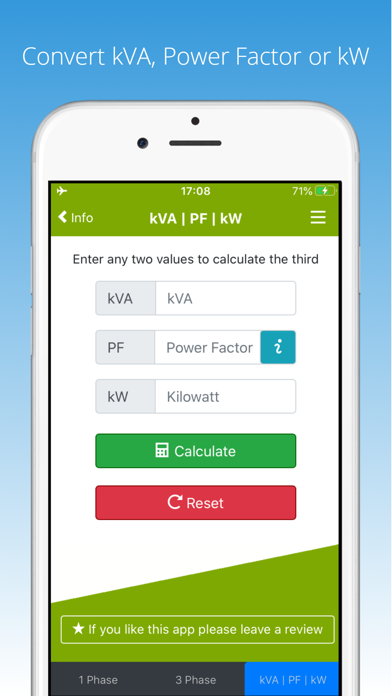 kVA Calculator Screenshot 3