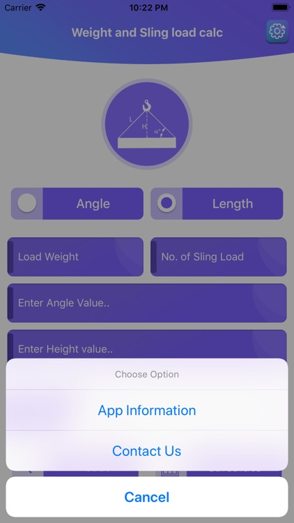 Weight and Sling load calc