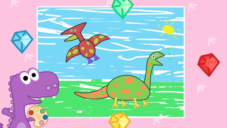 Dinosaur Games! Color & Puzzle