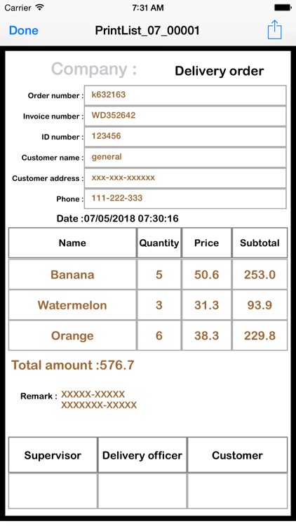 TC Print Invoice