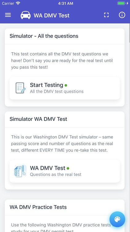 WA DMV Test