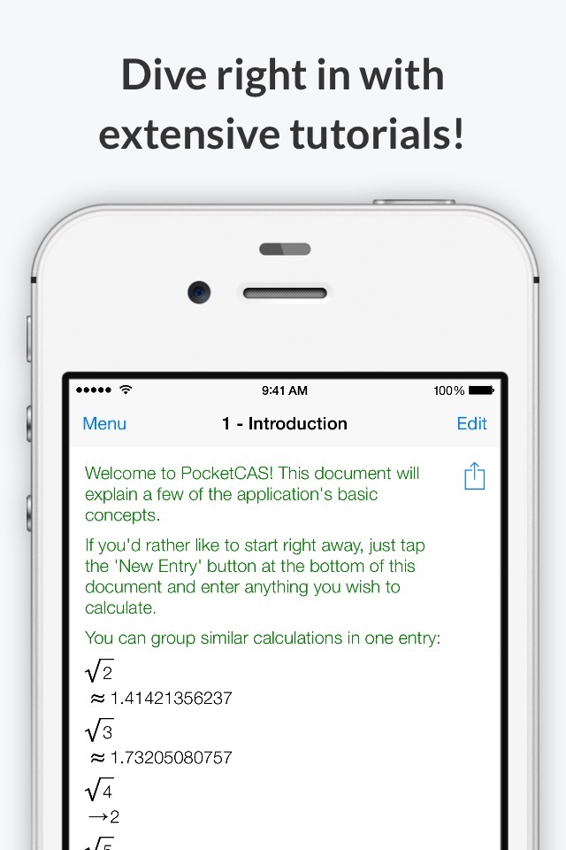 PocketCAS lite for Mathematics screenshot 4