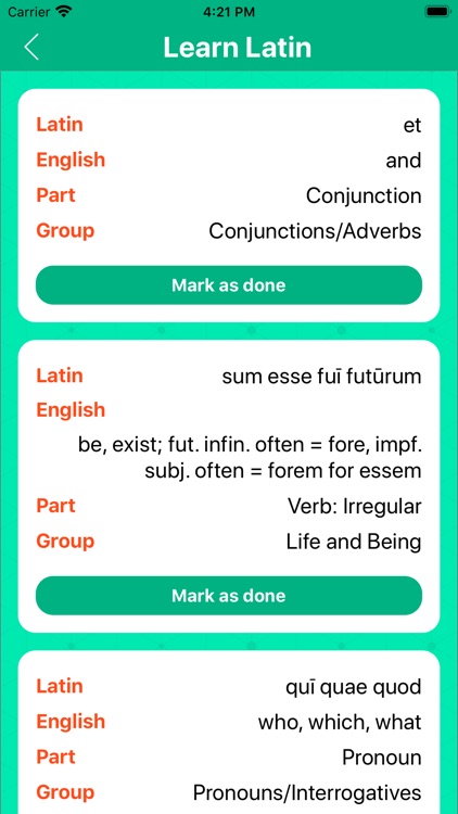 Learn Latin with Quizzes