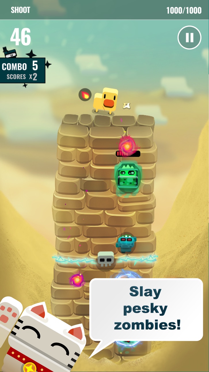 Ninja Dude vs Zombies 2 - Free Hack screenshot 3 - iOS game interface