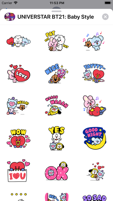 UNIVERSTAR BT21: Baby Stickers screenshot 2