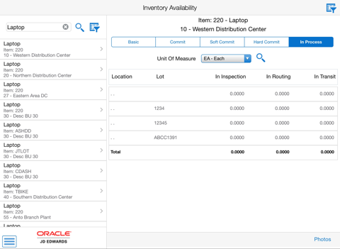 Inventory Availability JDE-E1 screenshot 3
