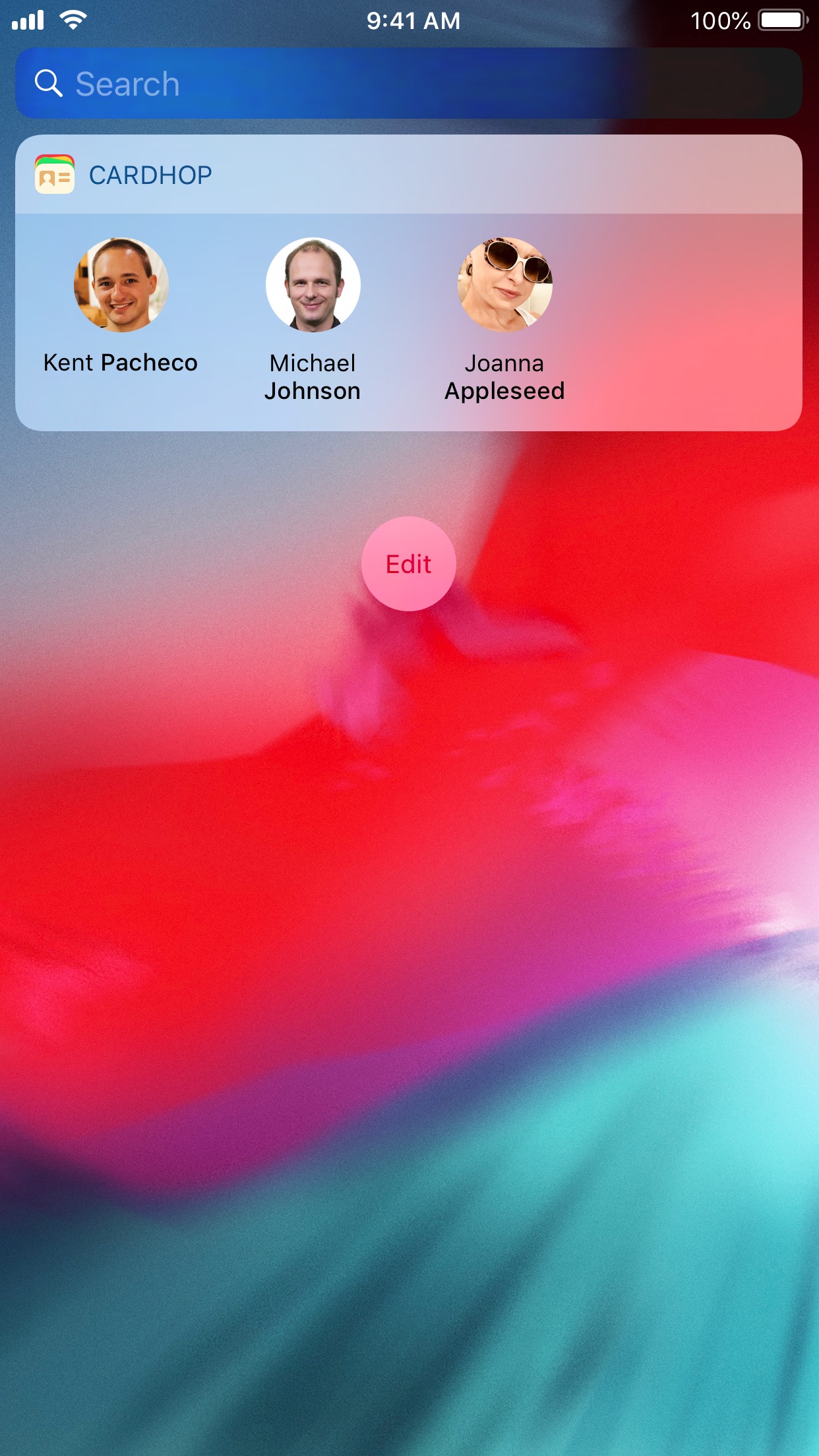 Screenshot do app Cardhop