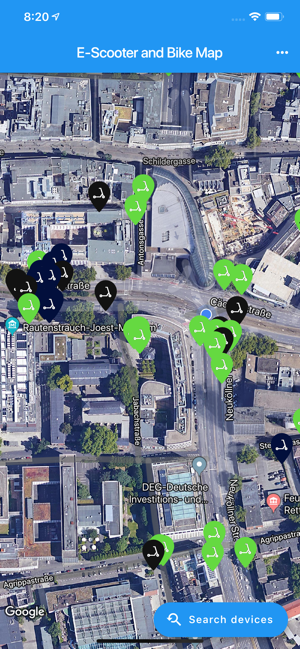 E-Scooter & Bike Map