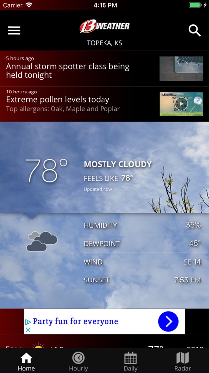 WIBW 13 Weather app