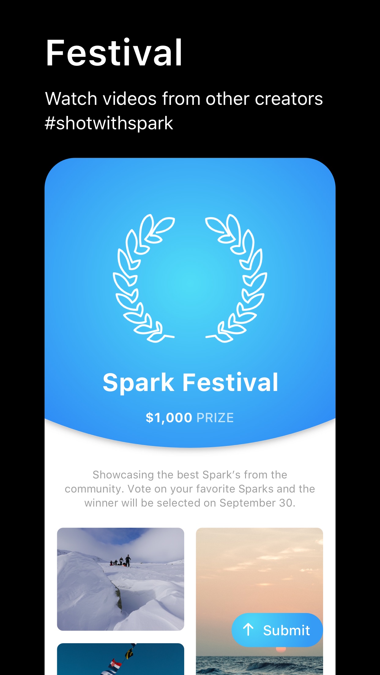 Screenshot do app Spark Camera - Video Editor
