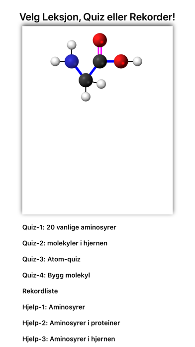 Aminosyrer screenshot 2