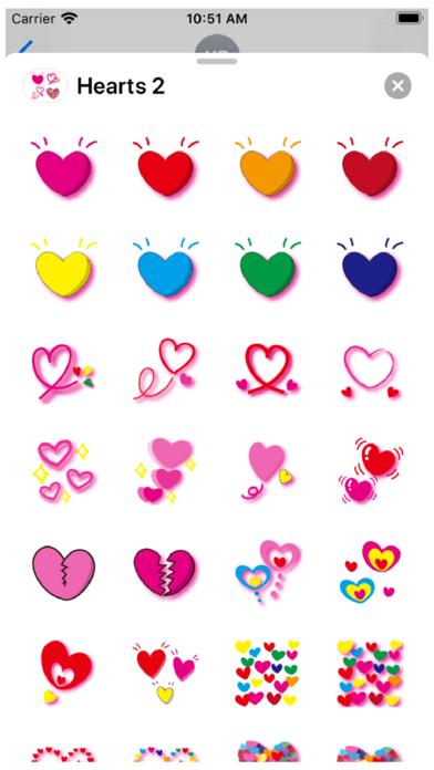 Hearts 2 Stickers screenshot 2