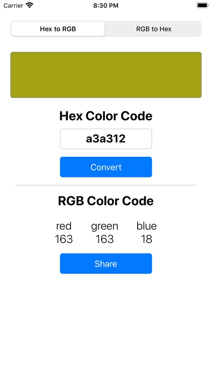 Hex2Rgb