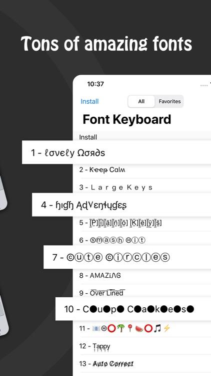 Fonts & Big Emojis for iPhones