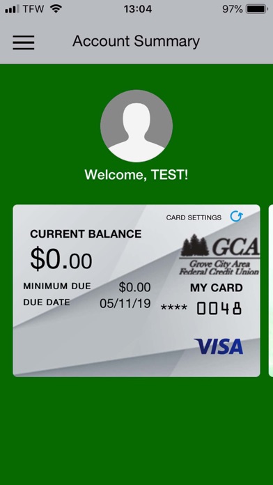 GCA Visa screenshot 2