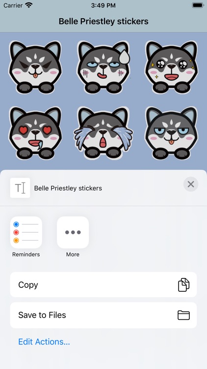 Belle Priestley stickers screenshot-3