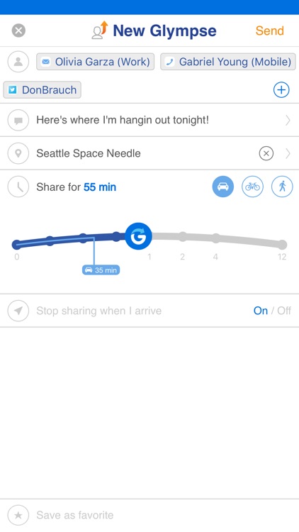 Glympse -Share your location