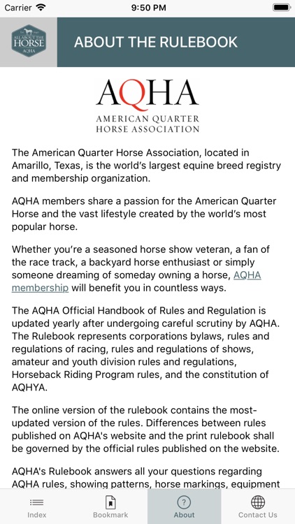 AQHA 2020 Rulebook screenshot-6