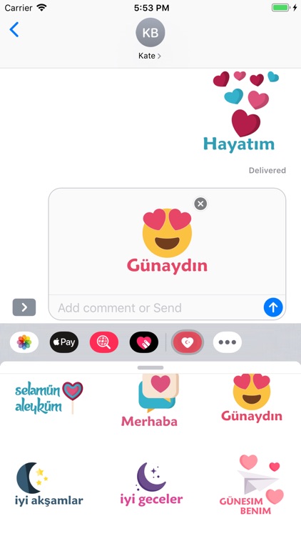 Turkish Love Stickers screenshot-4