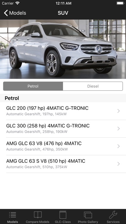 Specs for MBZ GLC-Class 2019