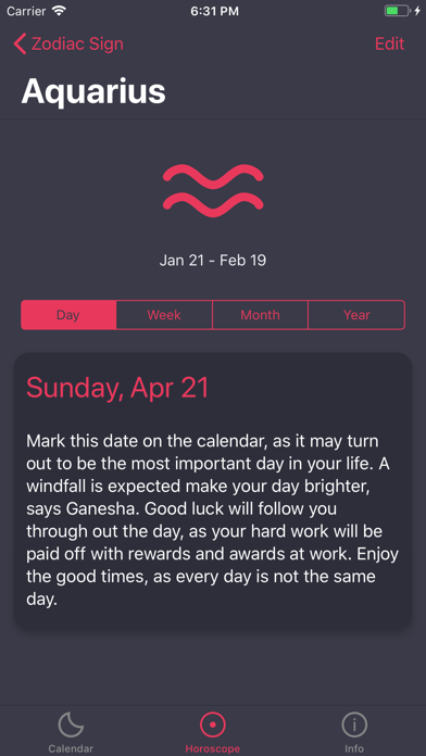 Lunar Calendar + Horoscope screenshot 3