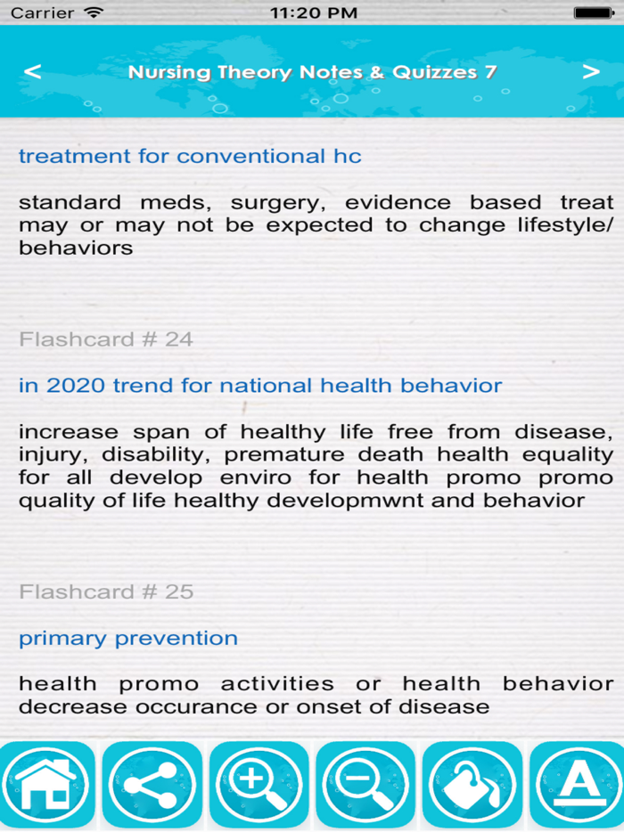 Nursing Theory Exam Review App