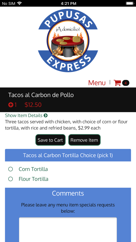 #5. Pupusas Express (iOS) Által: Pupusas Express.