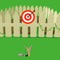 You need to hit the target with a slingshot