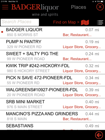 Badger Liquor Product Finder screenshot 2