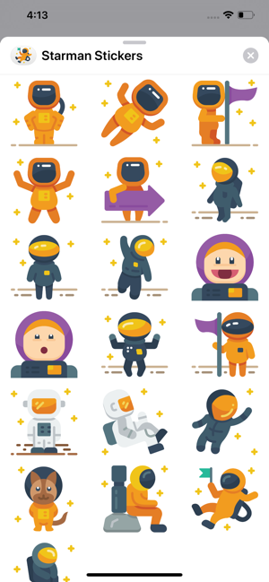 Starman Stickers for iMessage